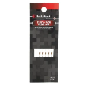 10Ω ⅛W 5% Carbon-Film Resistors (5-Pack)