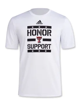Adidas Texas Tech "Honor and Support" 2024 T-Shirt