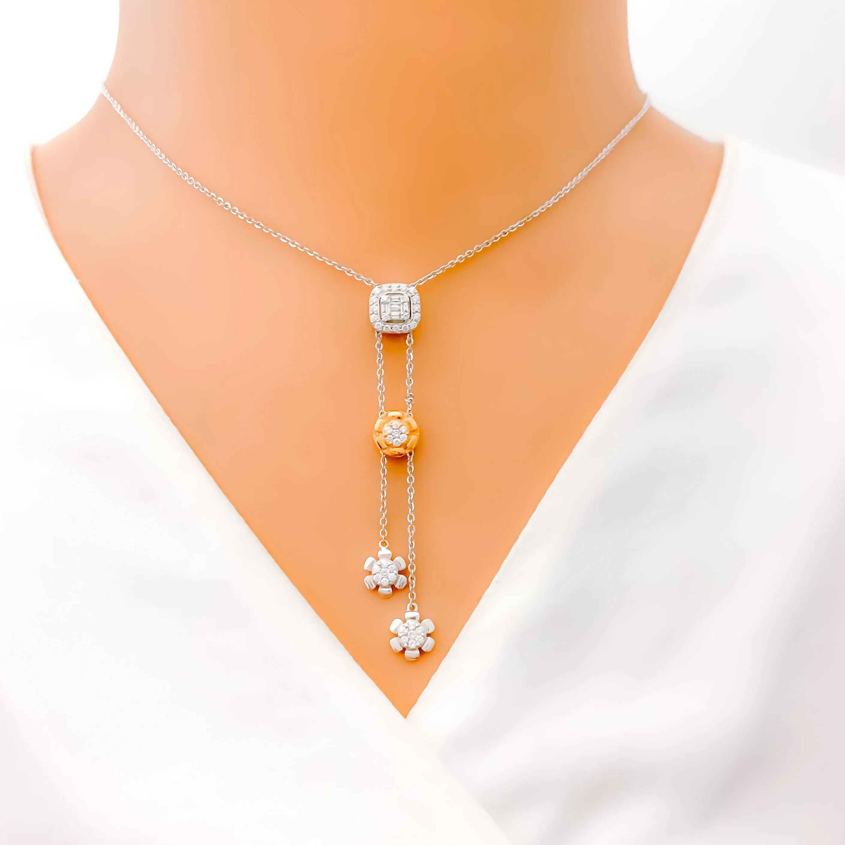 Adjustable Trendy Bolo Diamond Necklace