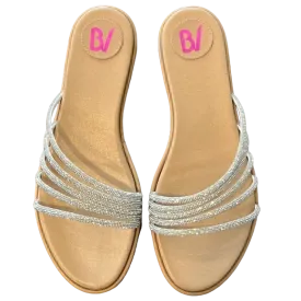 BETTINA VERMILLON Women's Stella Crystal-embellished Leather Sandals UK 5 EU 38