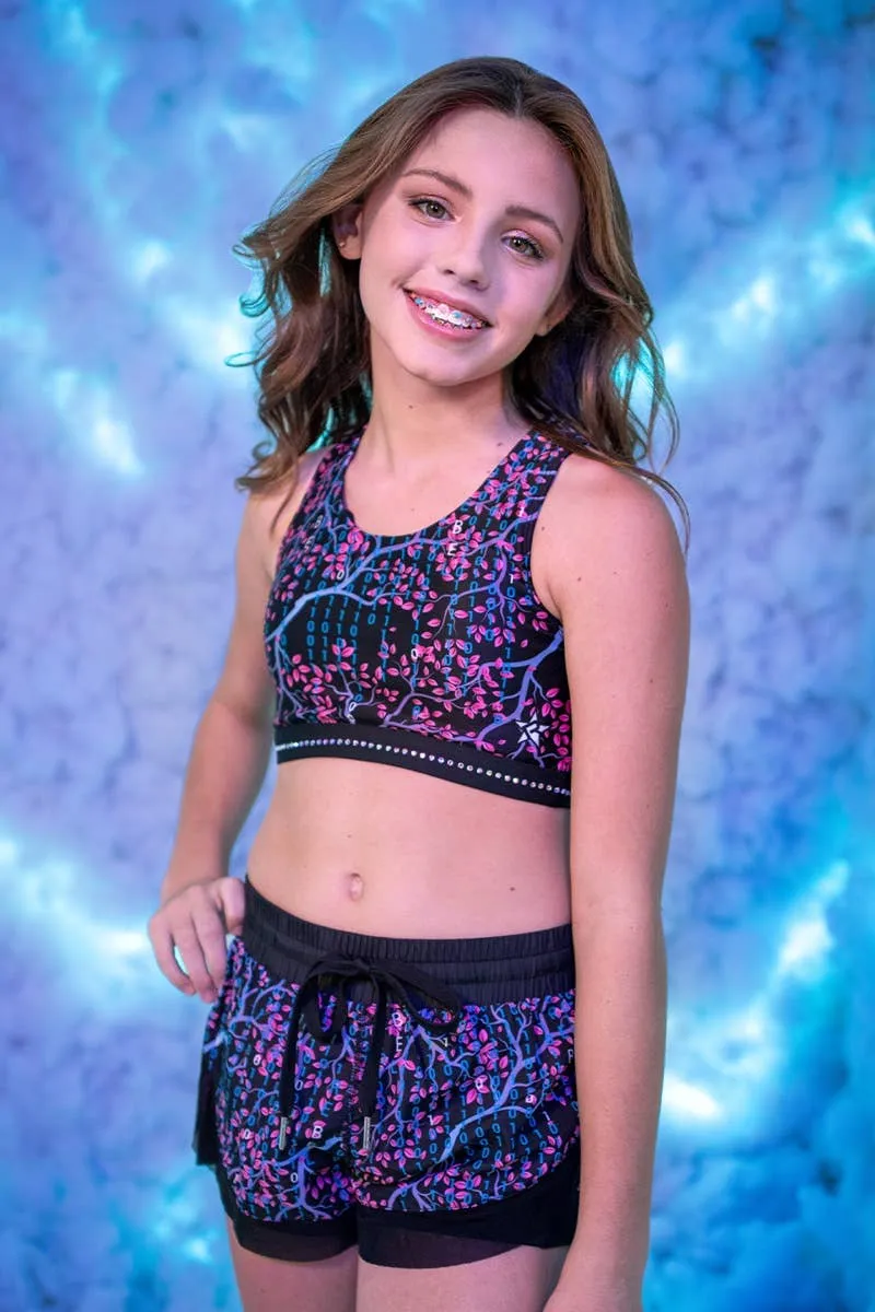 Calla Sports Bra in Pink High Tech