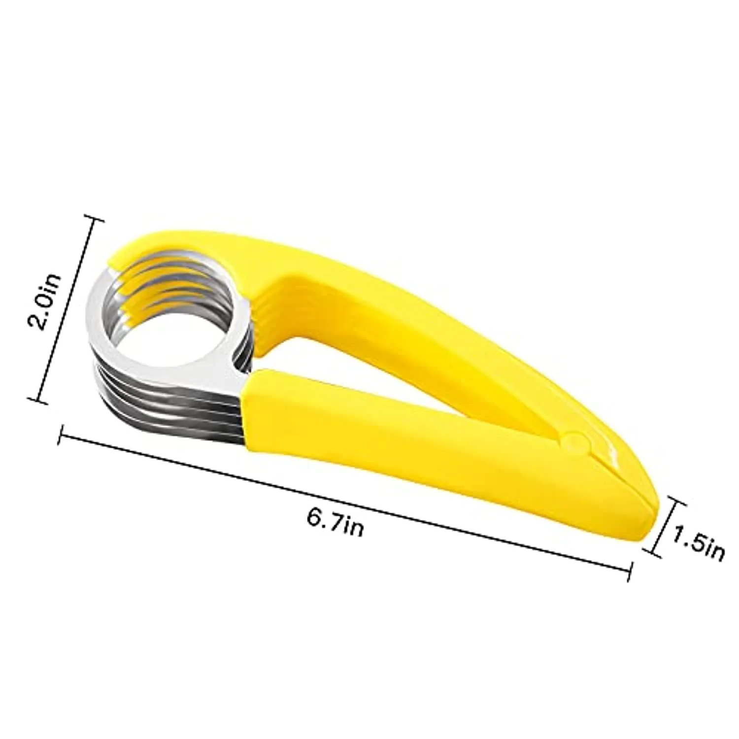 FireKylin Banana Slicer,ABS   Stainless Steel Fruit and Vegetable Salad Peeler Cutter Kitchen Tools For banana, Sausage, Strawberry,Grape（2 pcs）