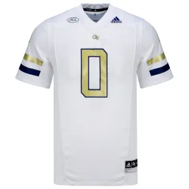 Georgia Tech Adidas Premier White #0 Football Jersey