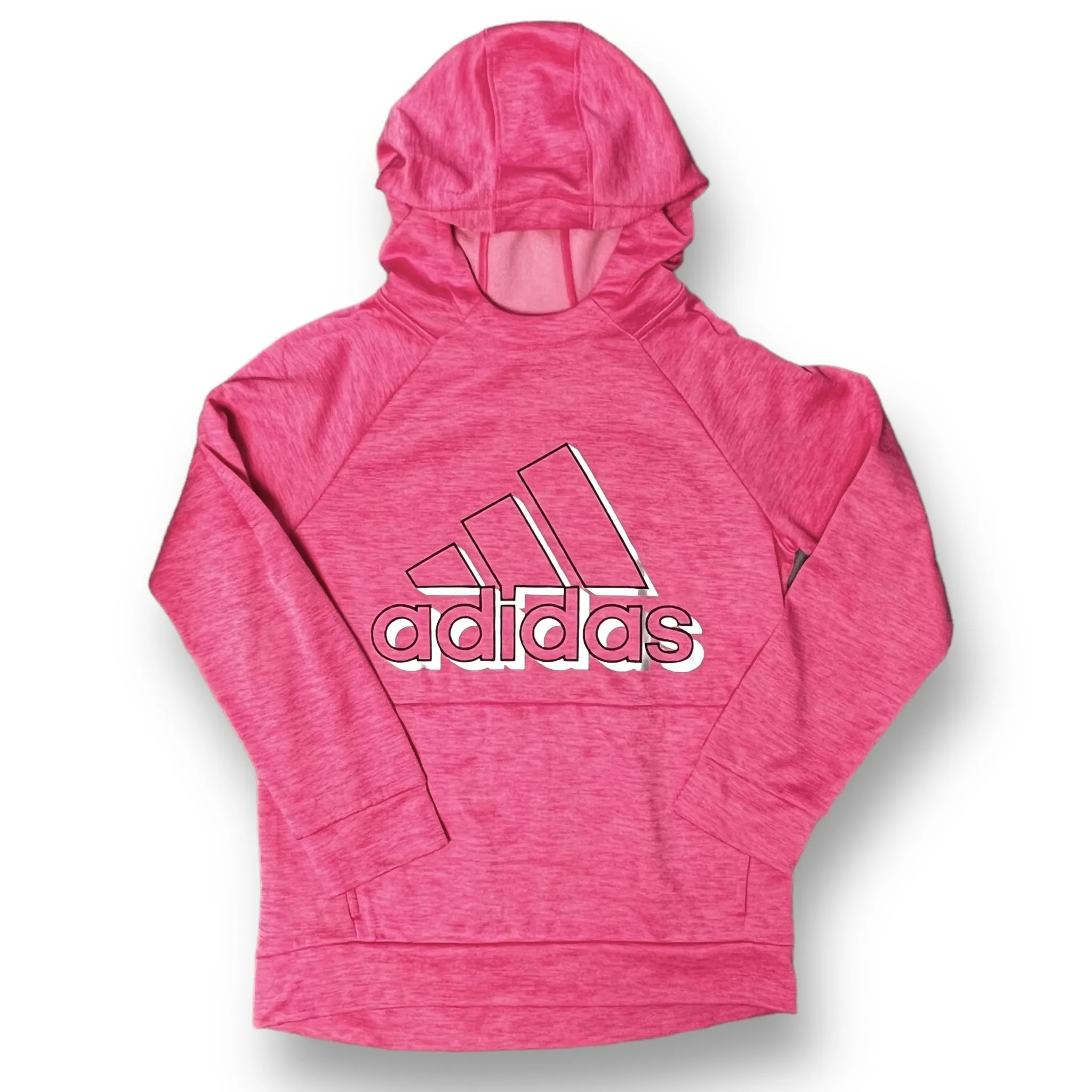 Girls Adidas Size 14 Hot Pink Lightweight Athletic Pocket Hoodie