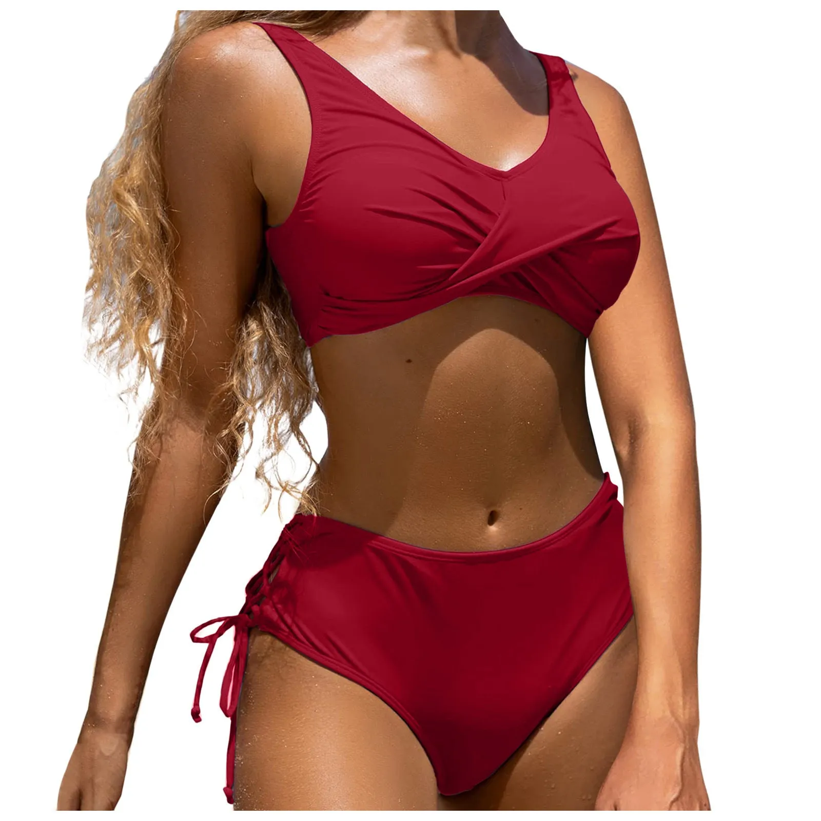 High Waist Two-Piece Swimsuit – Quick-Drying, Stylish & Comfortable