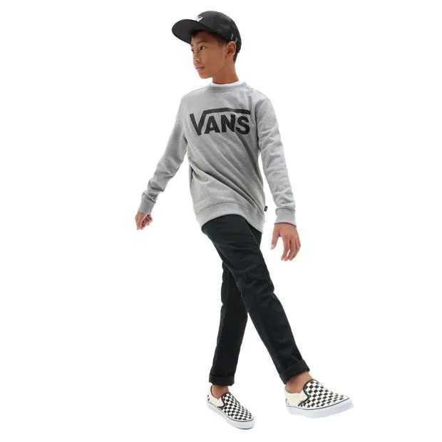 Kids Classic Crew Sweatshirt Cement Heather/ Black