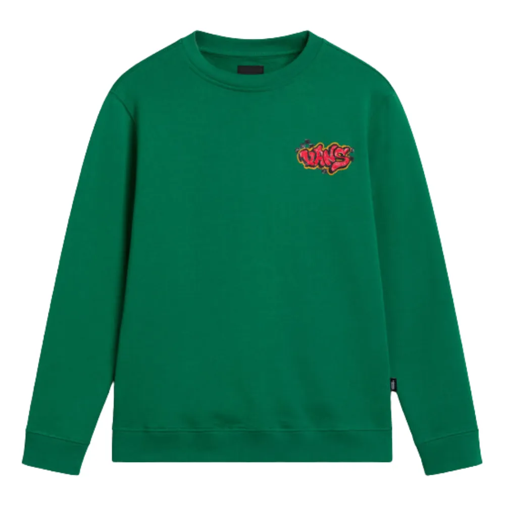 Kids Tagged Crew Sweater Verdant Green