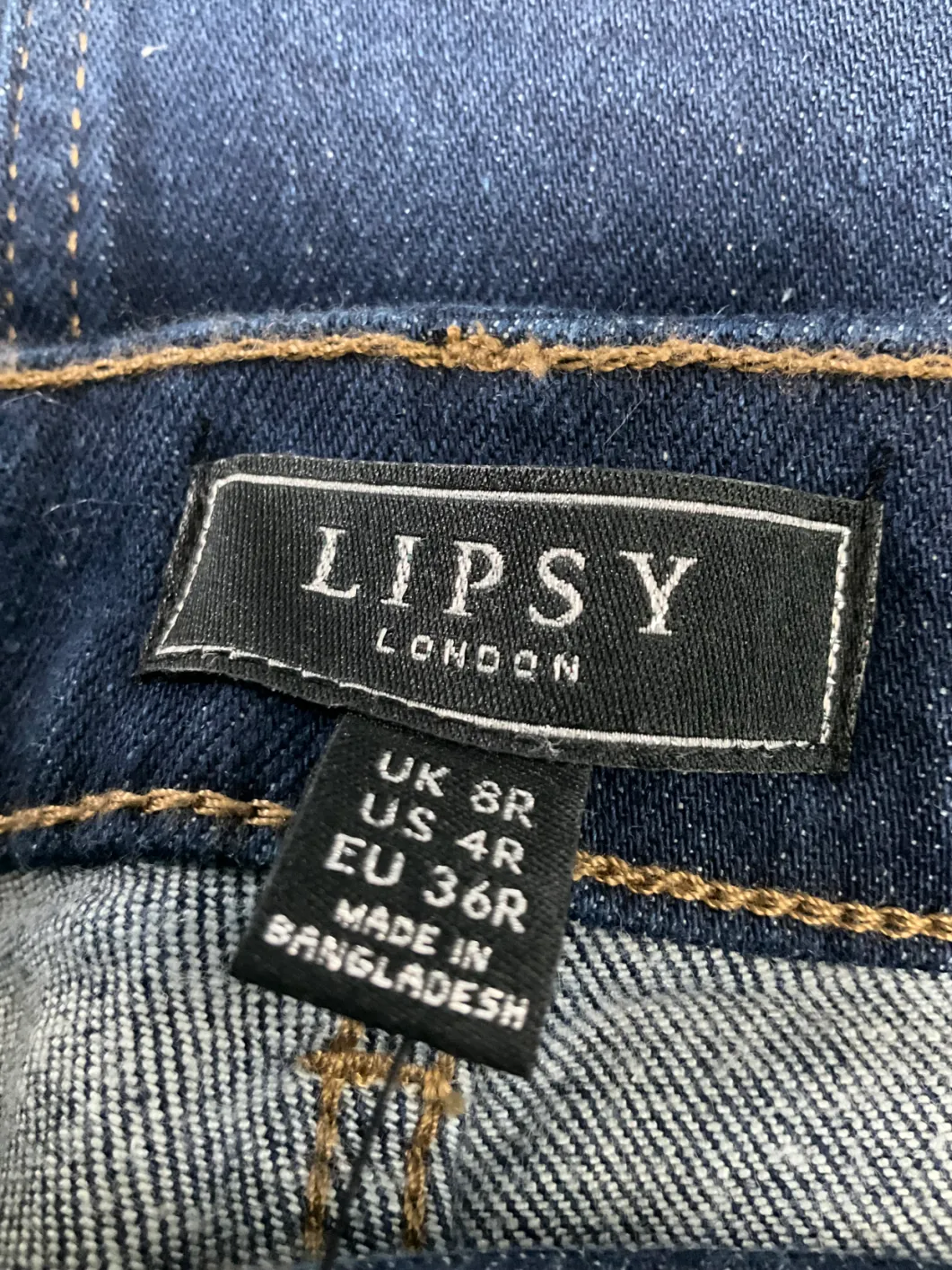 lipsy london Blue Straight Leg Jeans - Regular Length UK 8