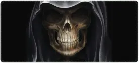 Meffort Inc Extra Large Extended Gaming Desk Mat 34.75 x 15.25 inch XXL XXLG Mouse Pad - Skull Face