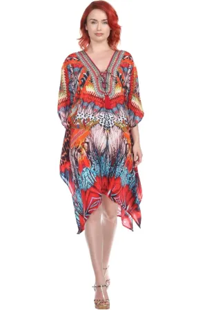 Multi-Color Trendy Vacation Beach Dress