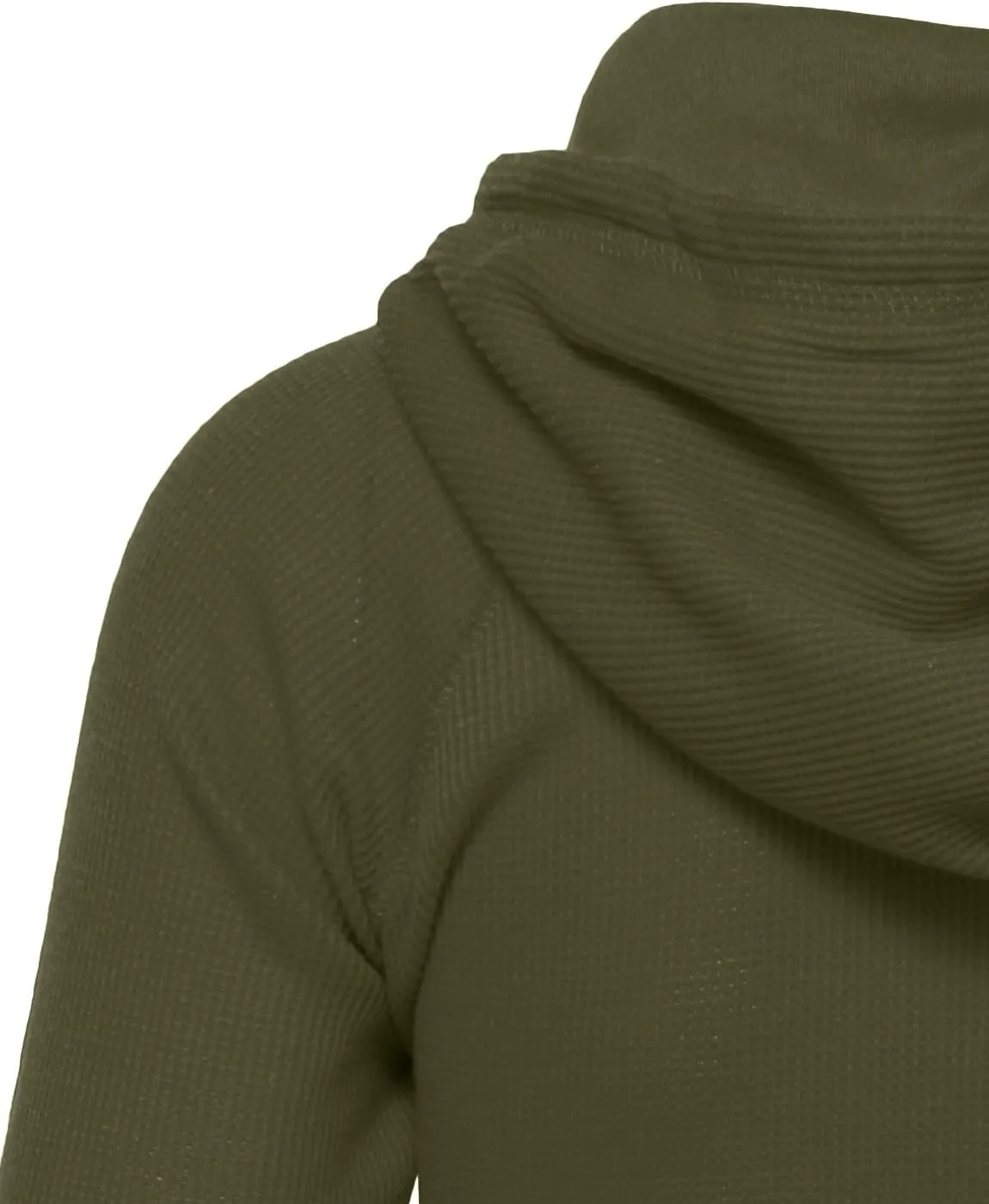 NE PEOPLE Women Basic Casual Comfy Lightweight Thermal Waffle Hoodie