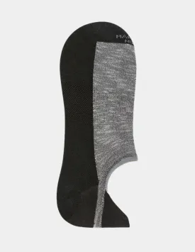 No Show Sneaker Bicolor Socks | Black/Flannel