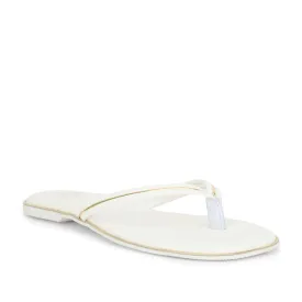 Senorita Casual White Slippers For Women PPU-3 By Liberty