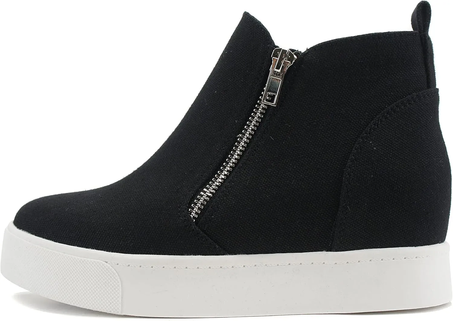 Soda Taylor Dusty Mauve Hidden Fashion Wedge Sneaker Shoes Side Zipper
