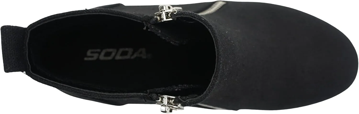 Soda Taylor Dusty Mauve Hidden Fashion Wedge Sneaker Shoes Side Zipper