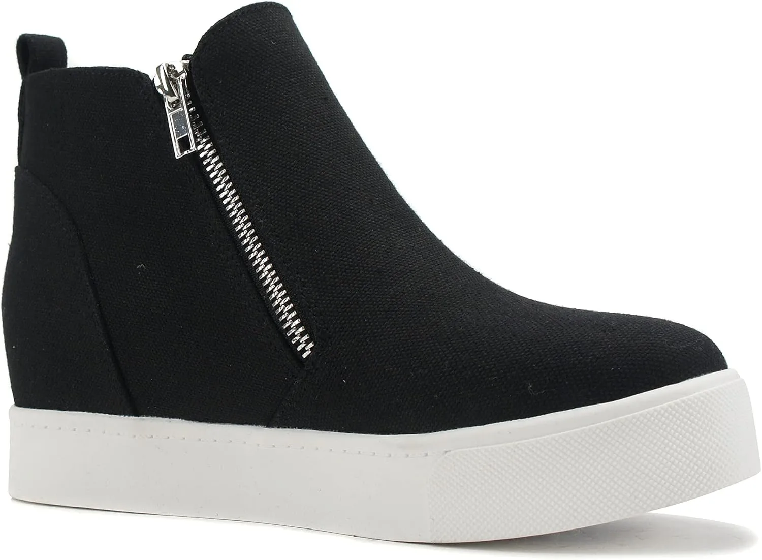 Soda Taylor Dusty Mauve Hidden Fashion Wedge Sneaker Shoes Side Zipper