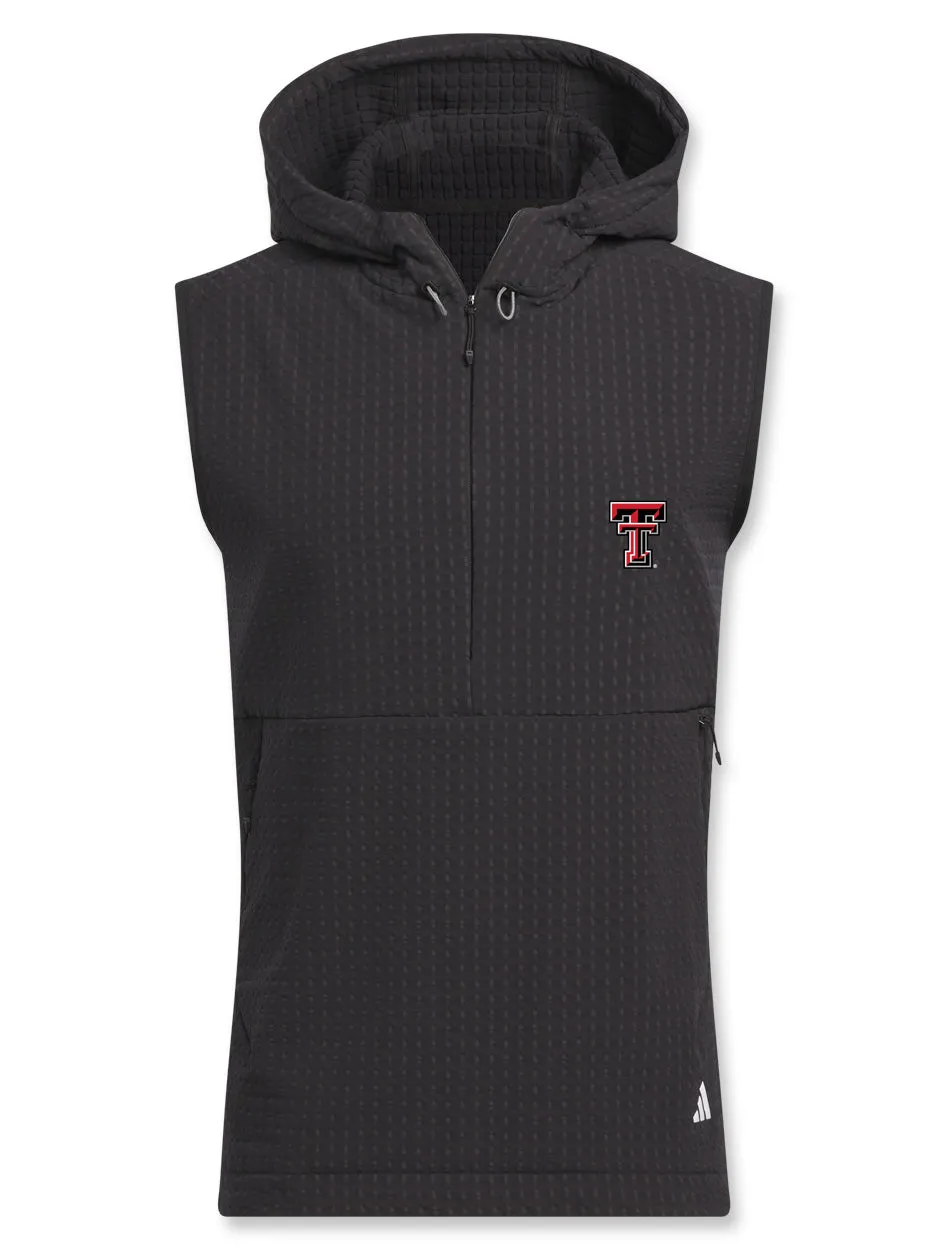Texas Tech Adidas Ultimate365 Tour WIND.RDY Half-Zip Golf Vest