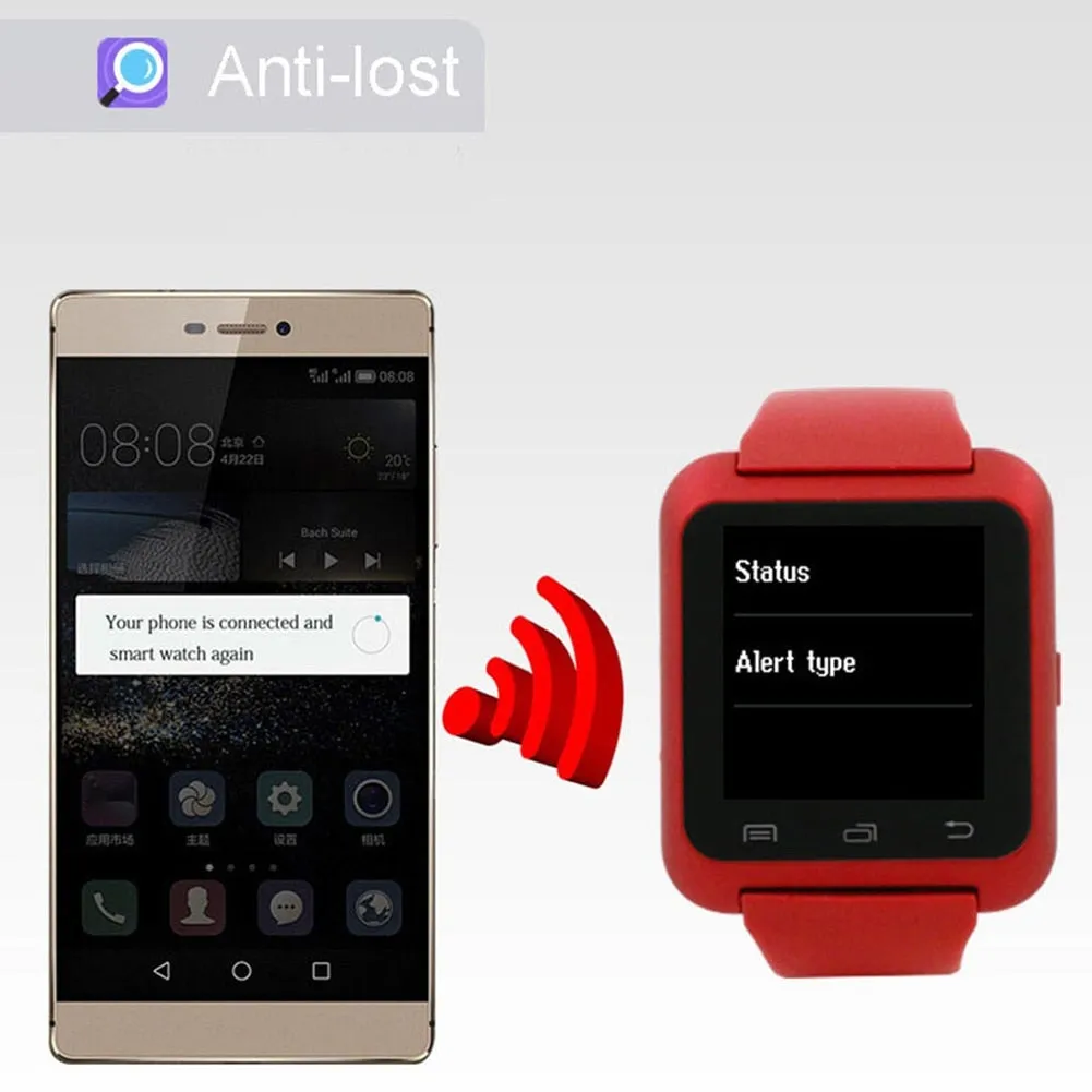 U8 Bluetooth Smart Watch with Call, Sleep Monitor, Altimeter,  Pedometer for Android and iPhones