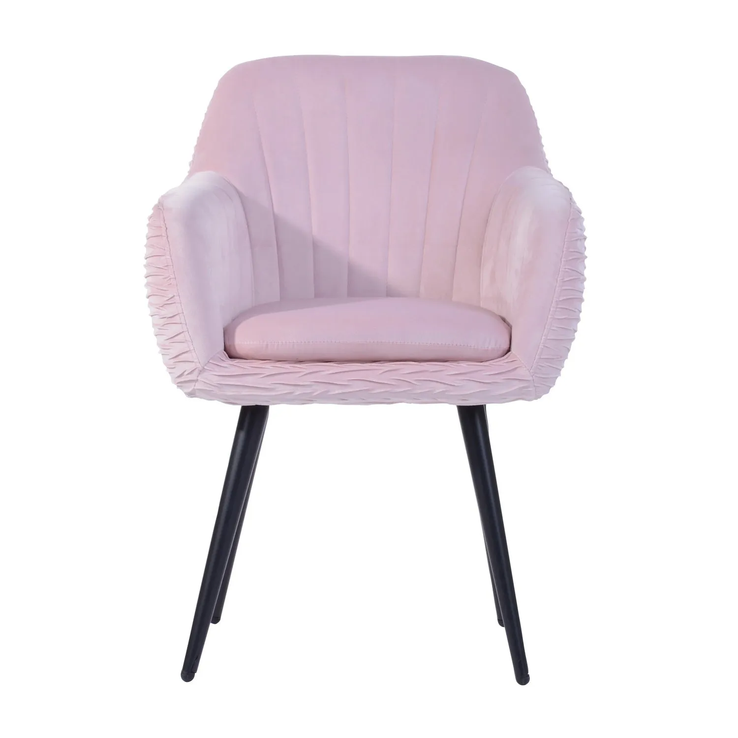 Very comfortable soft velvet dining or office chair with armrests - MBAYE