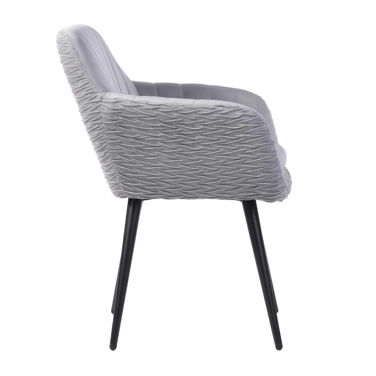 Very comfortable soft velvet dining or office chair with armrests - MBAYE