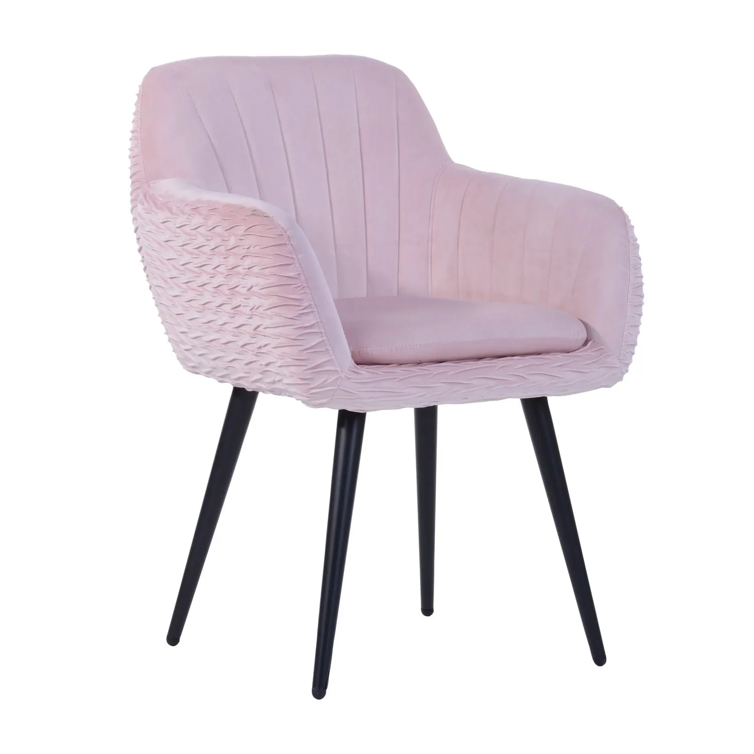 Very comfortable soft velvet dining or office chair with armrests - MBAYE