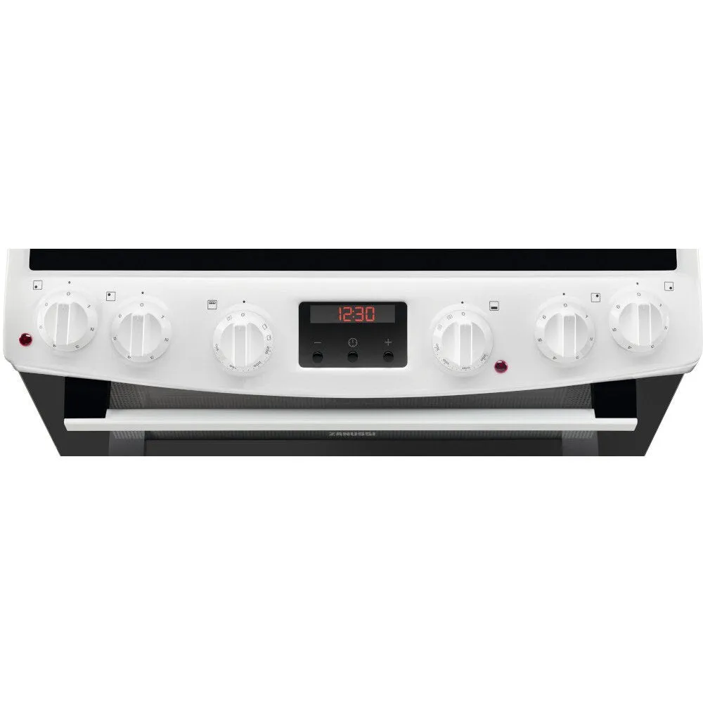 Zanussi ZCV66250WA Ceramic Electric Cooker with Double Oven White